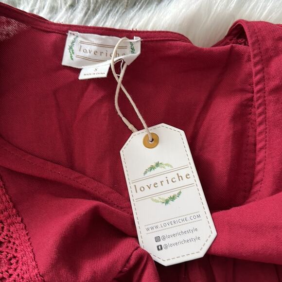 Loveriche | Boho Long Sleeve Top Size S NWT - Picture 6 of 8